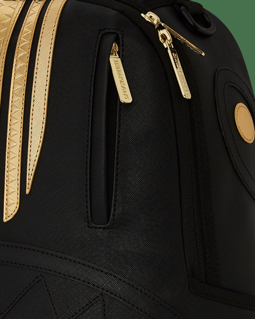 GOLD AND BLACK RACING STRIPES BACKPACK | Sprayground Bargain