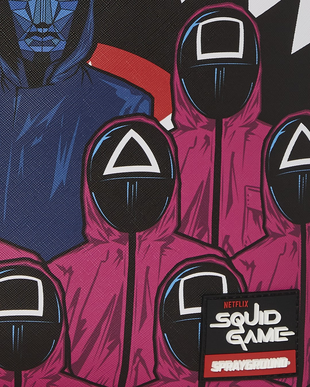 SQUID GAME COLLAB FRONT MAN & PINK GUARD SHARKS BACKPACK | Sprayground On Sale