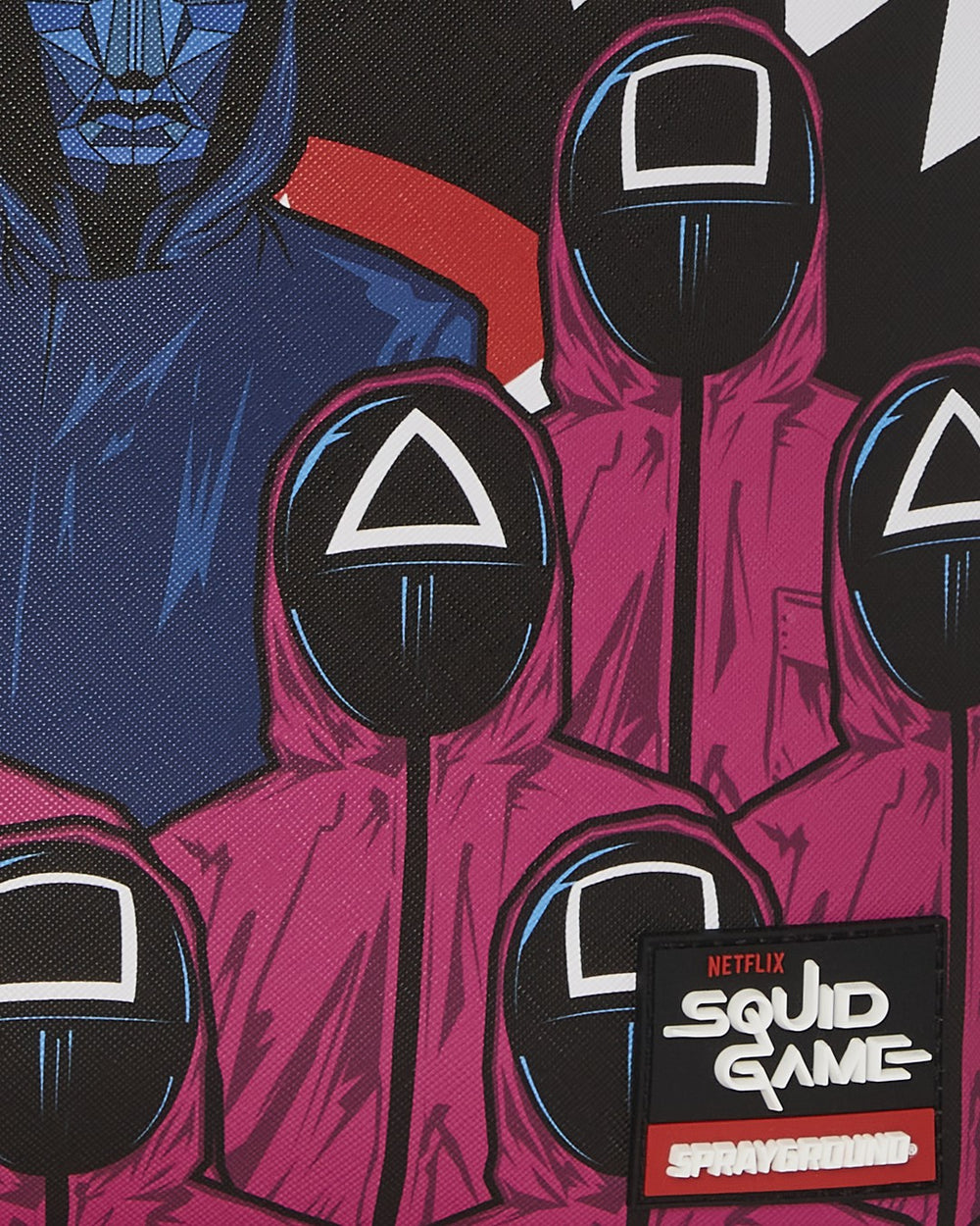 SQUID GAME COLLAB FRONT MAN & PINK GUARD SHARKS BACKPACK | Sprayground On Sale