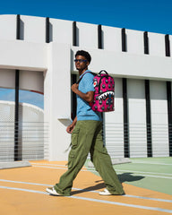 SQUID GAME COLLAB FRONT MAN & PINK GUARD SHARKS BACKPACK | Sprayground On Sale