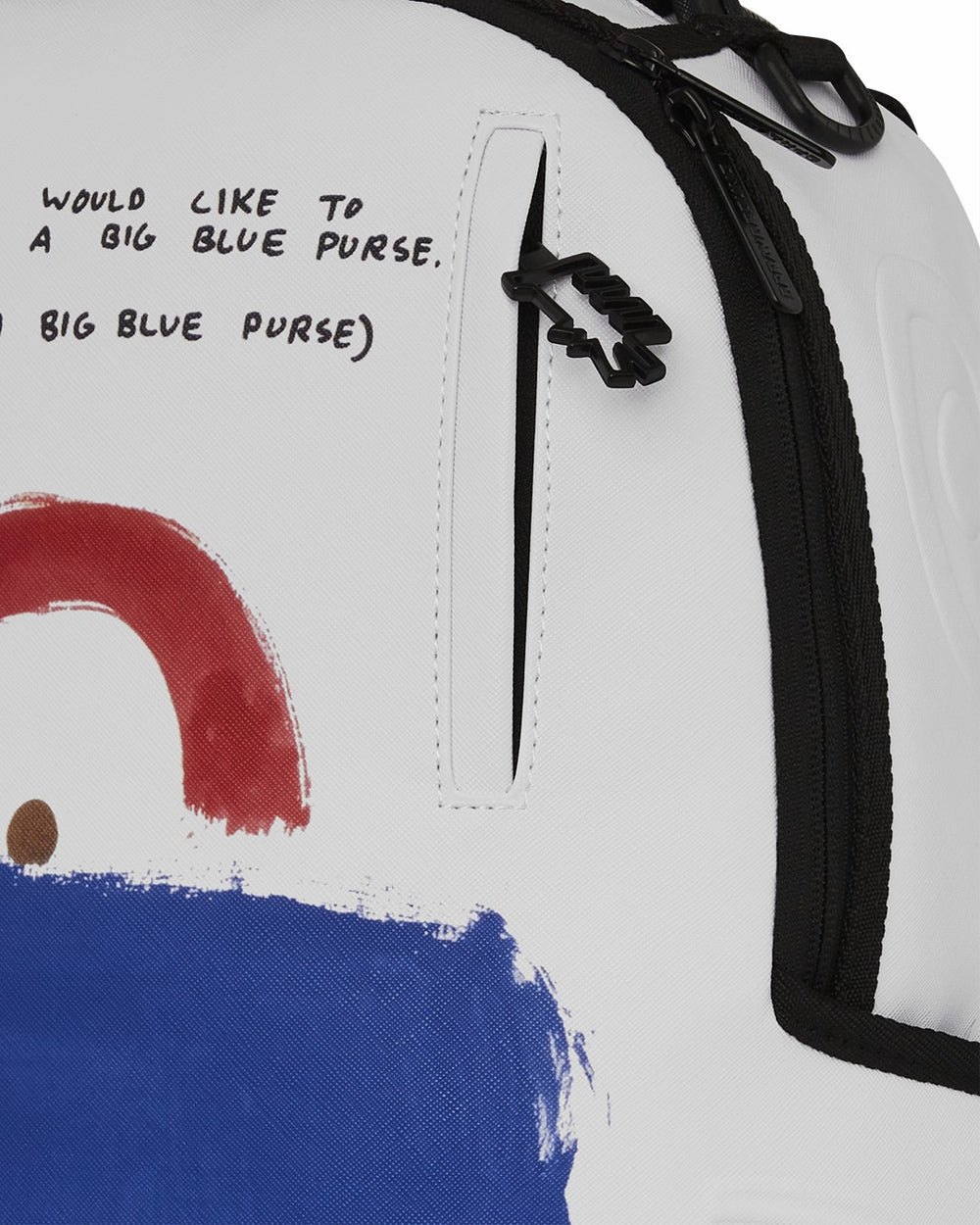 KEITH HARING BIG BLUE PURSE ART BACKPACK | Sprayground Sale