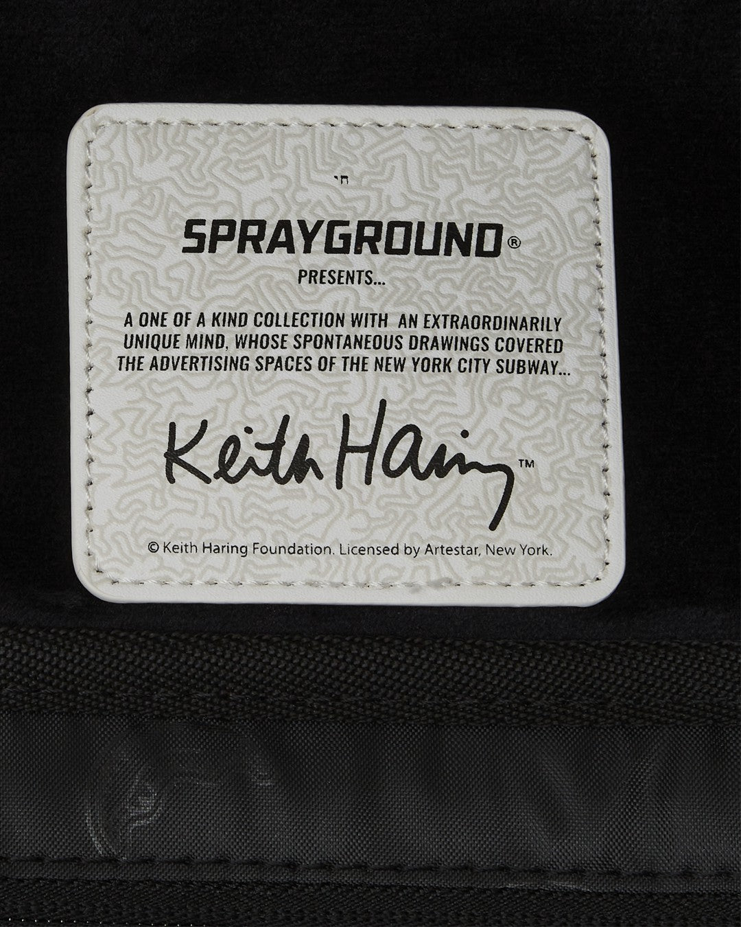 KEITH HARING BIG BLUE PURSE ART BACKPACK | Sprayground Sale