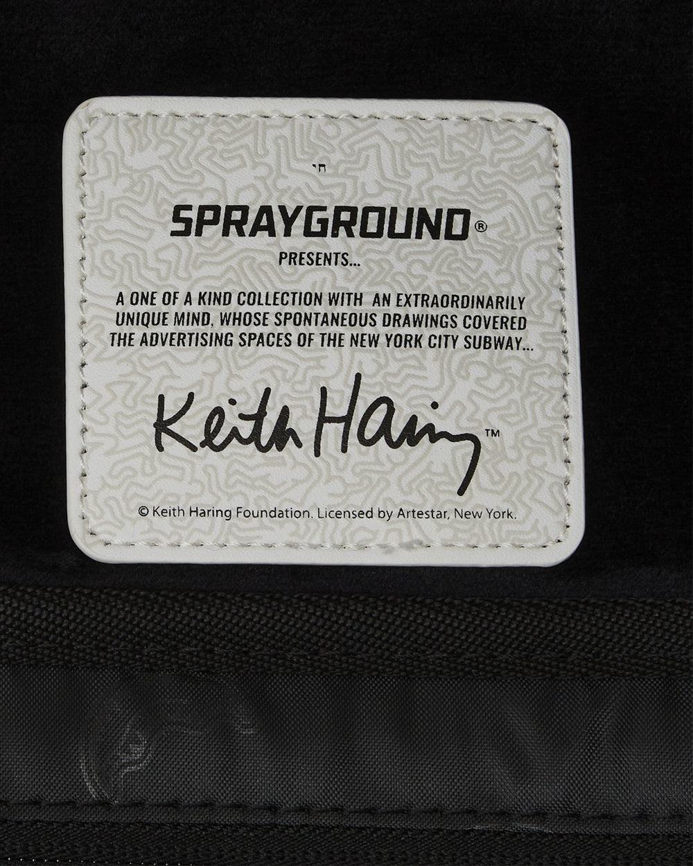KEITH HARING BIG BLUE PURSE ART BACKPACK | Sprayground Sale