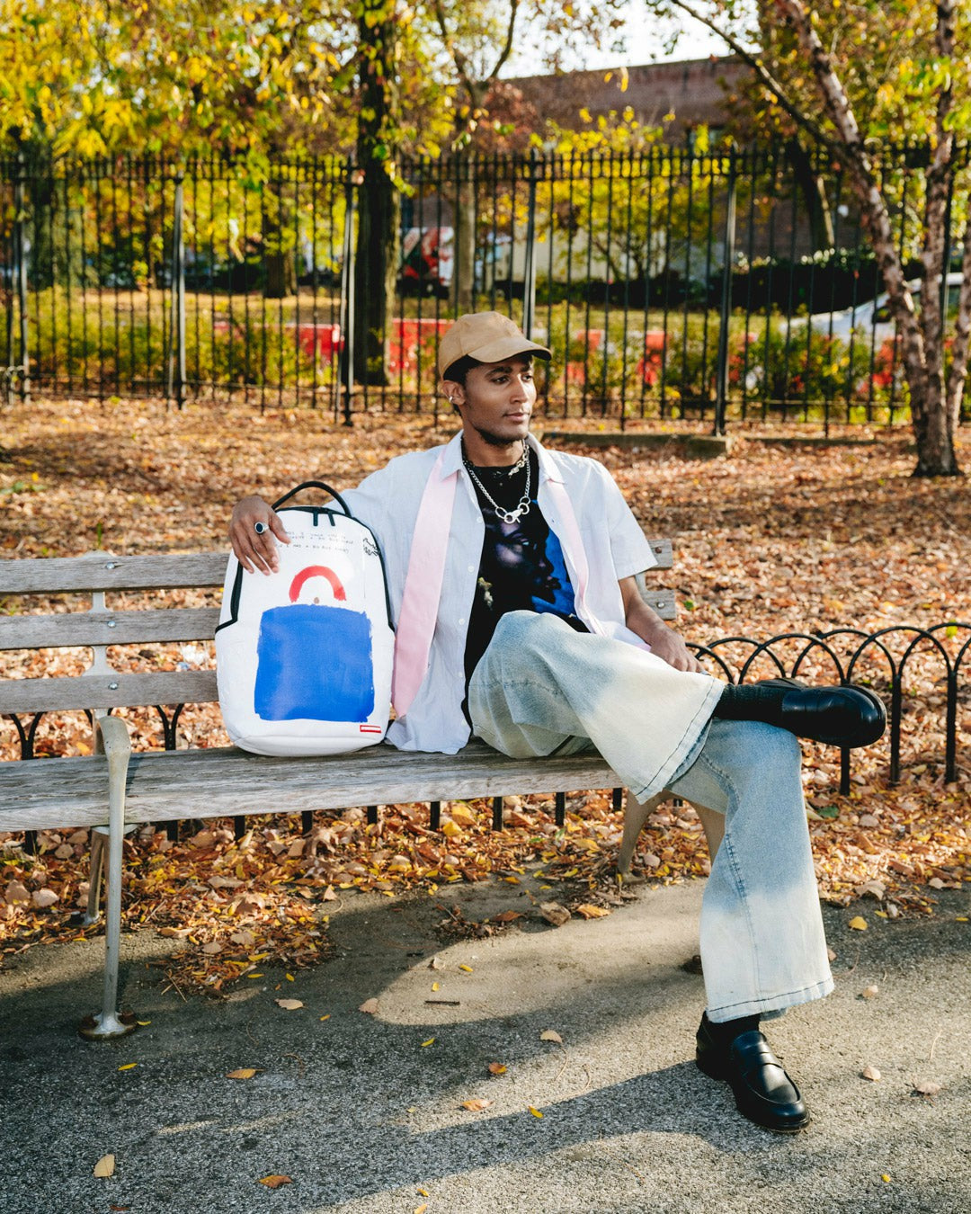 KEITH HARING BIG BLUE PURSE ART BACKPACK | Sprayground Sale