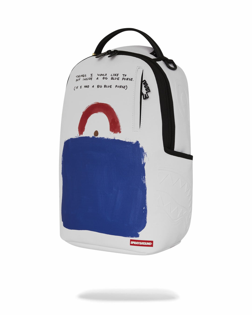 KEITH HARING BIG BLUE PURSE ART BACKPACK | Sprayground Sale