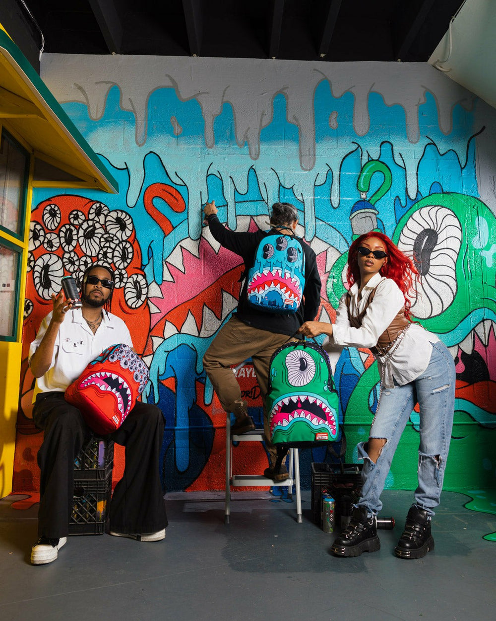 JORGE RODRIGUEZ THE ARTIST COLLAB DRIPS SHARKS BACKPACK | Sprayground Bargain