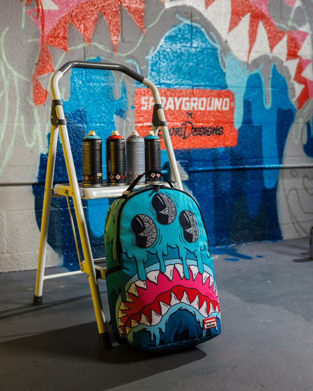 JORGE RODRIGUEZ THE ARTIST COLLAB DRIPS SHARKS BACKPACK | Sprayground Bargain