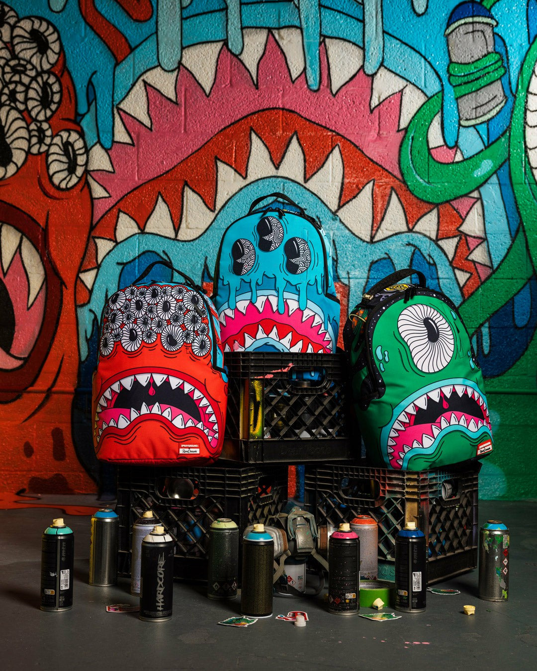 JORGE RODRIGUEZ THE ARTIST COLLAB DRIPS SHARKS BACKPACK | Sprayground Bargain