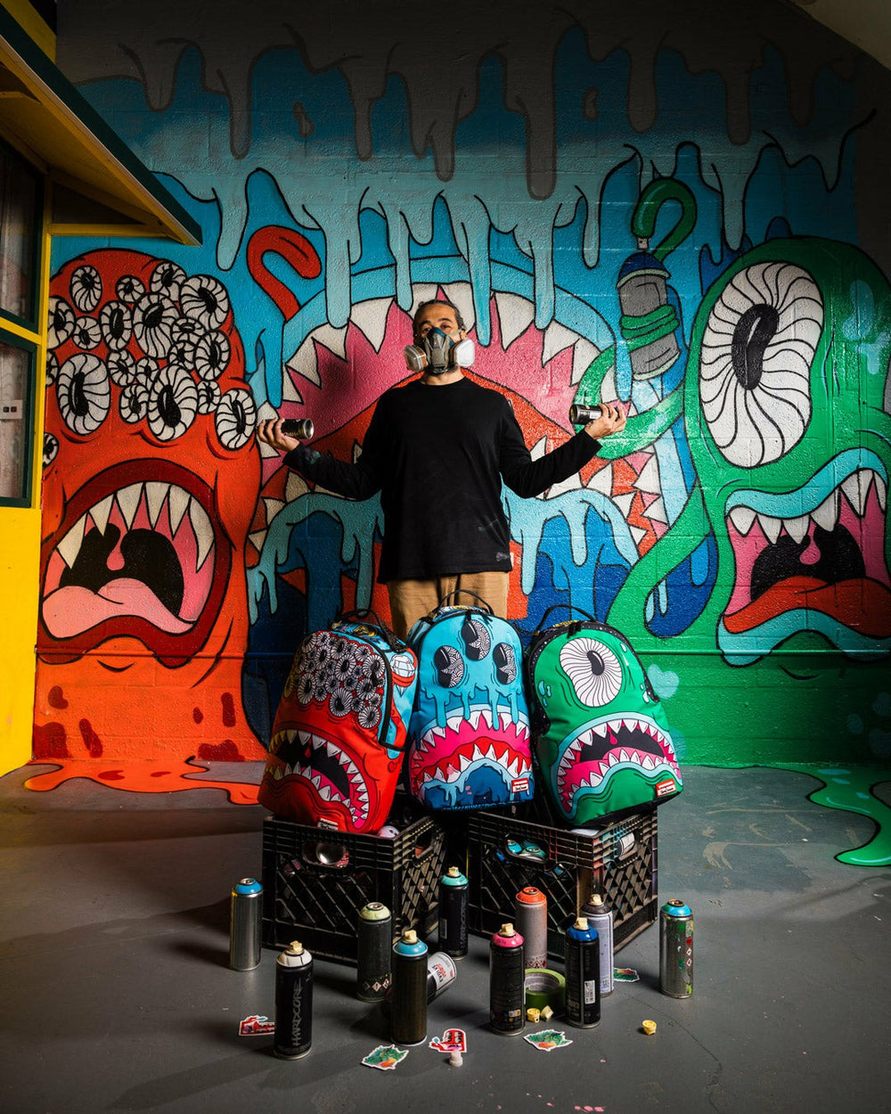 JORGE RODRIGUEZ THE ARTIST COLLAB DRIPS SHARKS BACKPACK | Sprayground Bargain